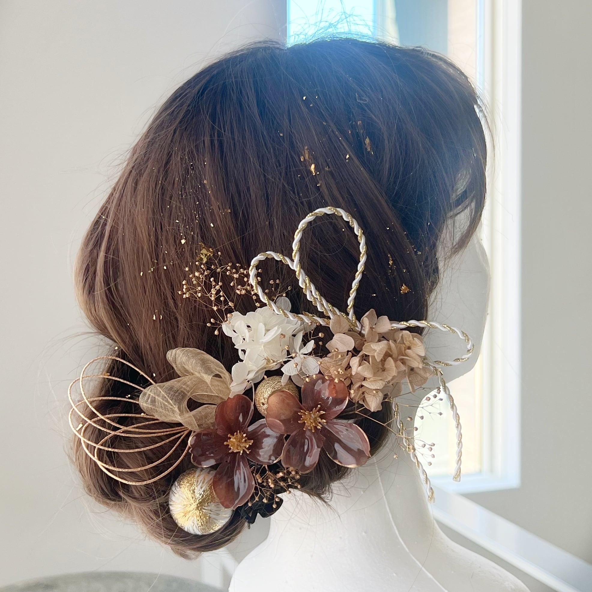 和装アクセサリーkudk wedding 和装　ヘッドパーツ　白無垢　ヘアード　ヘッドアクセ