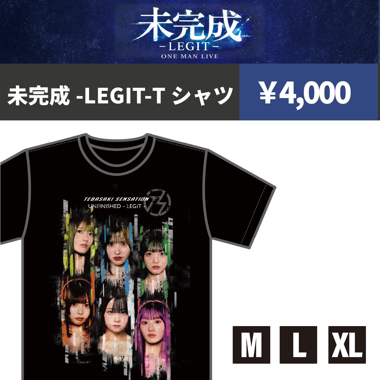 未完成-LEGIT-記念Tシャツ【M,L,XL】 | 手羽先センセーション