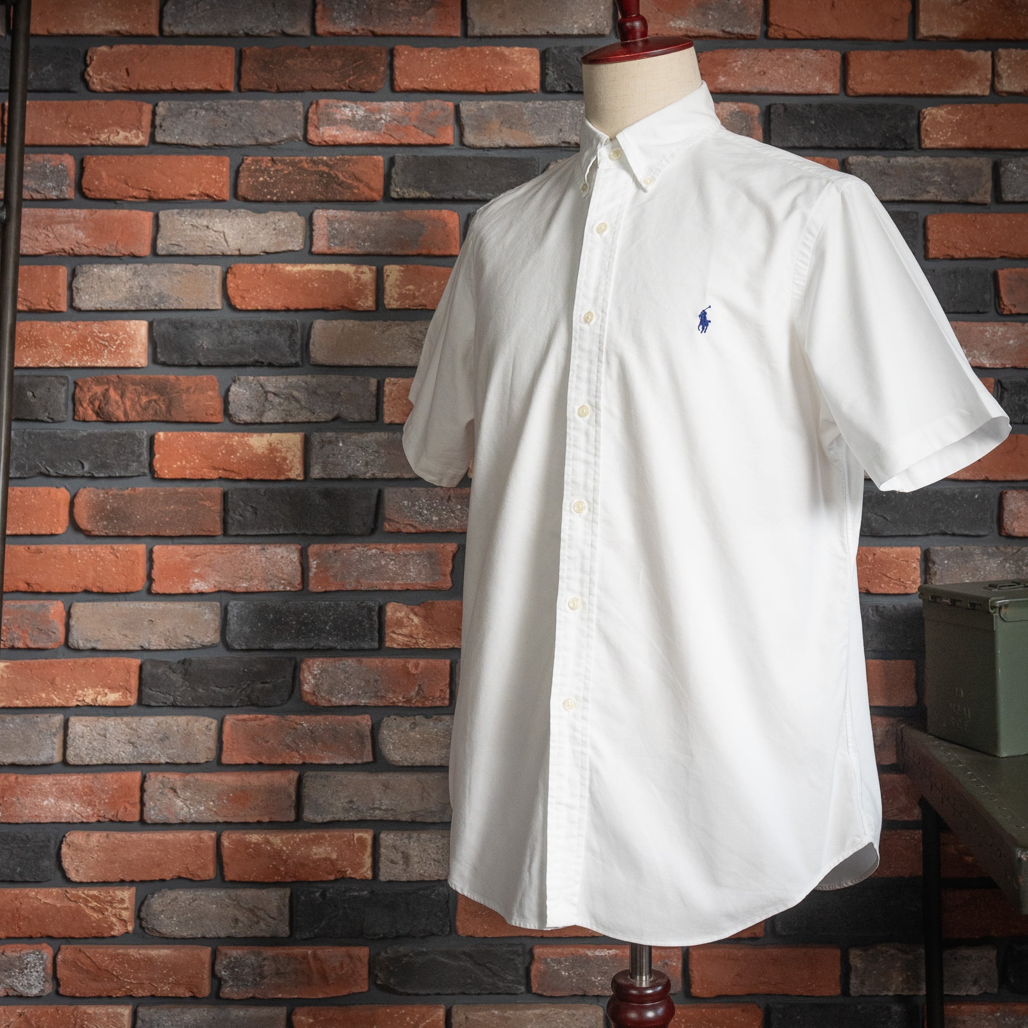LARGE】Ralph Lauren Short Sleeve Cotton BD Shirt ラルフローレン