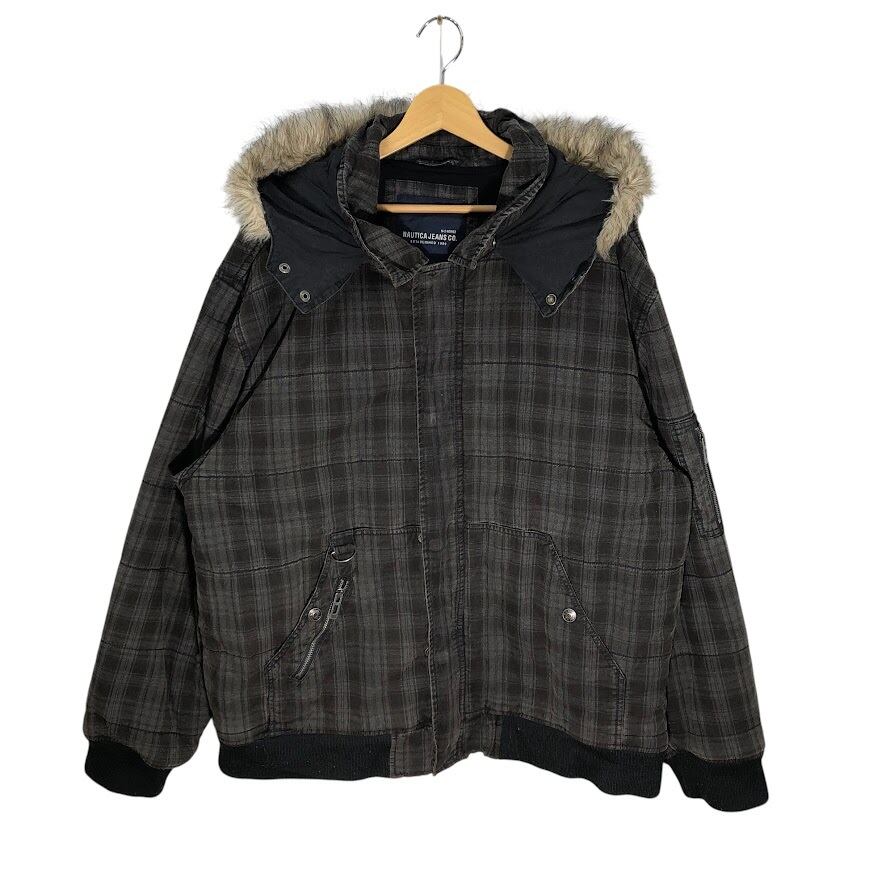 80s90s Italy vintage herringbone wool oversized duffle coat | PAY ID