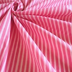 ブロックプリント生地【50cm単位】インド綿 ストライプ柄 ホワイト×ピンク #51910-PK1