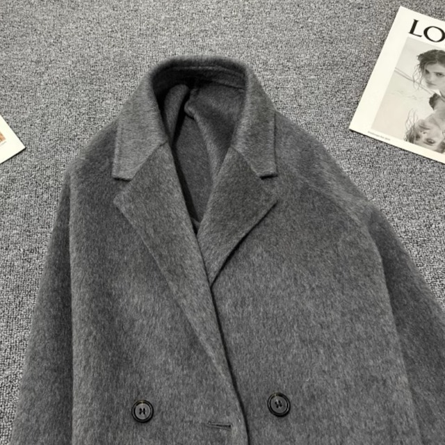 【ダブルブレストオーバーサイズAラインコート】P02072