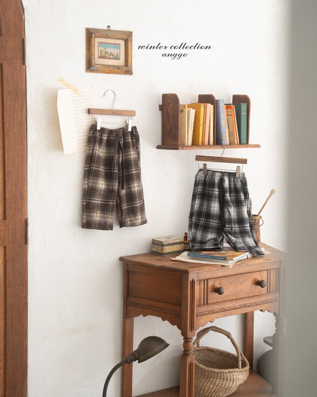 〚予約〛anggo check bottom <kids>