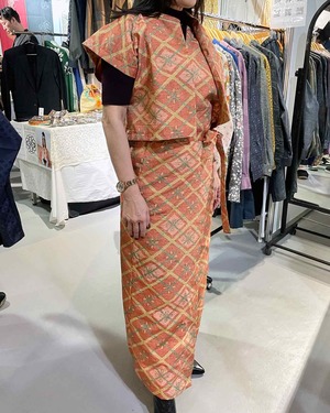 Separate Kimono - Wrap jumper skirt & China blouse -  / セパレートキモノ ジャンパースカート