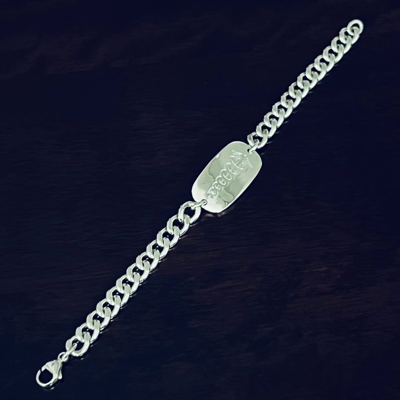 ヴィンテージ 米国医療IDブレスレット Sterling Silver仕様 ヴィンテージ WWII 米軍 ID ブレスレット Sterling Silver仕様