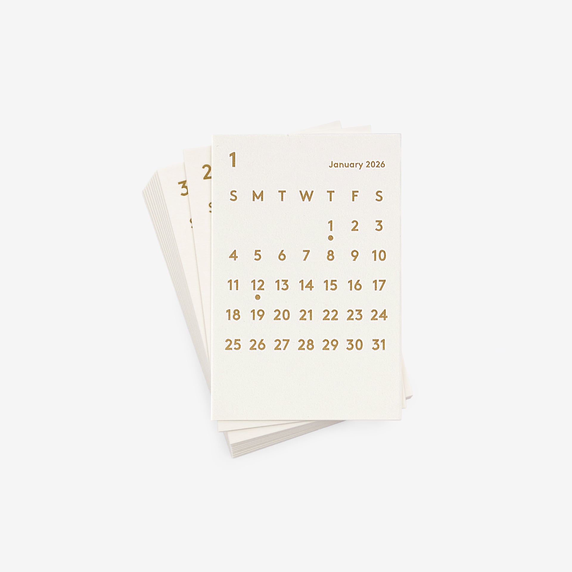 CLARA Calendar Refill 2026 White|卓上カレンダー リフィル