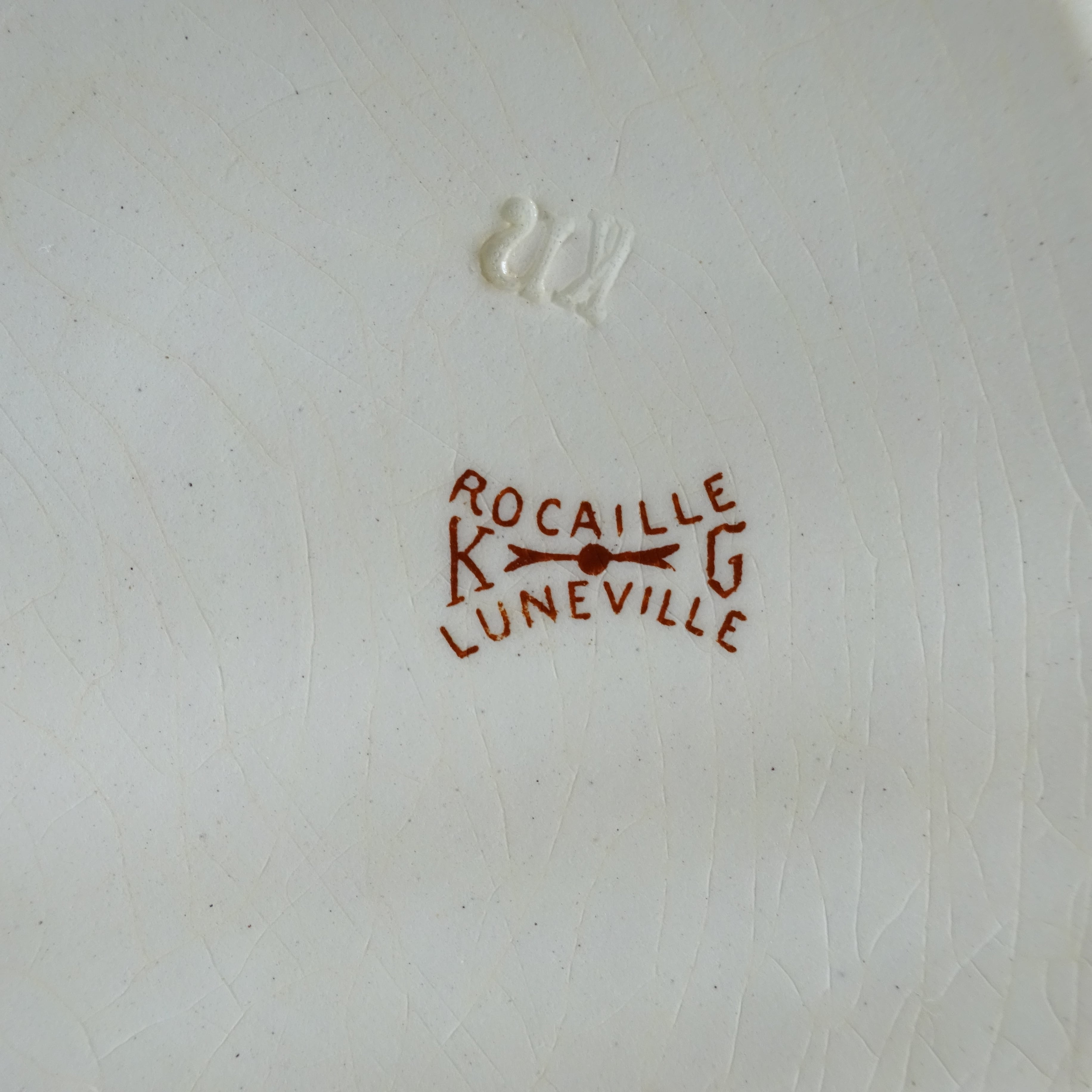 【 Épuisé 】KG Lunéville  modèle《Rocaille》Assiette plate (C)