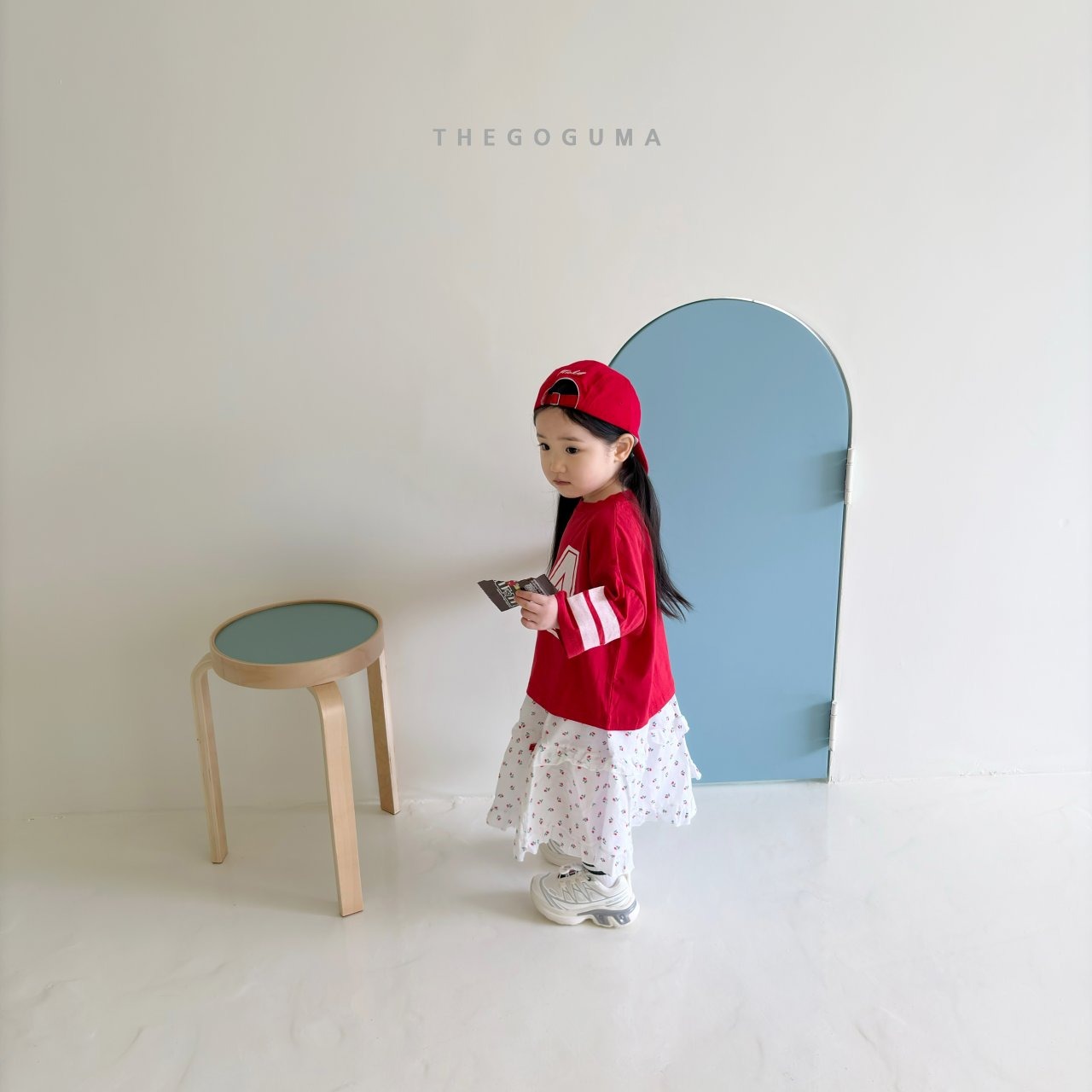 [THE GOGUMA] Cherry Check Kang Kang SK / [더고구마] 앵두체크캉캉sk