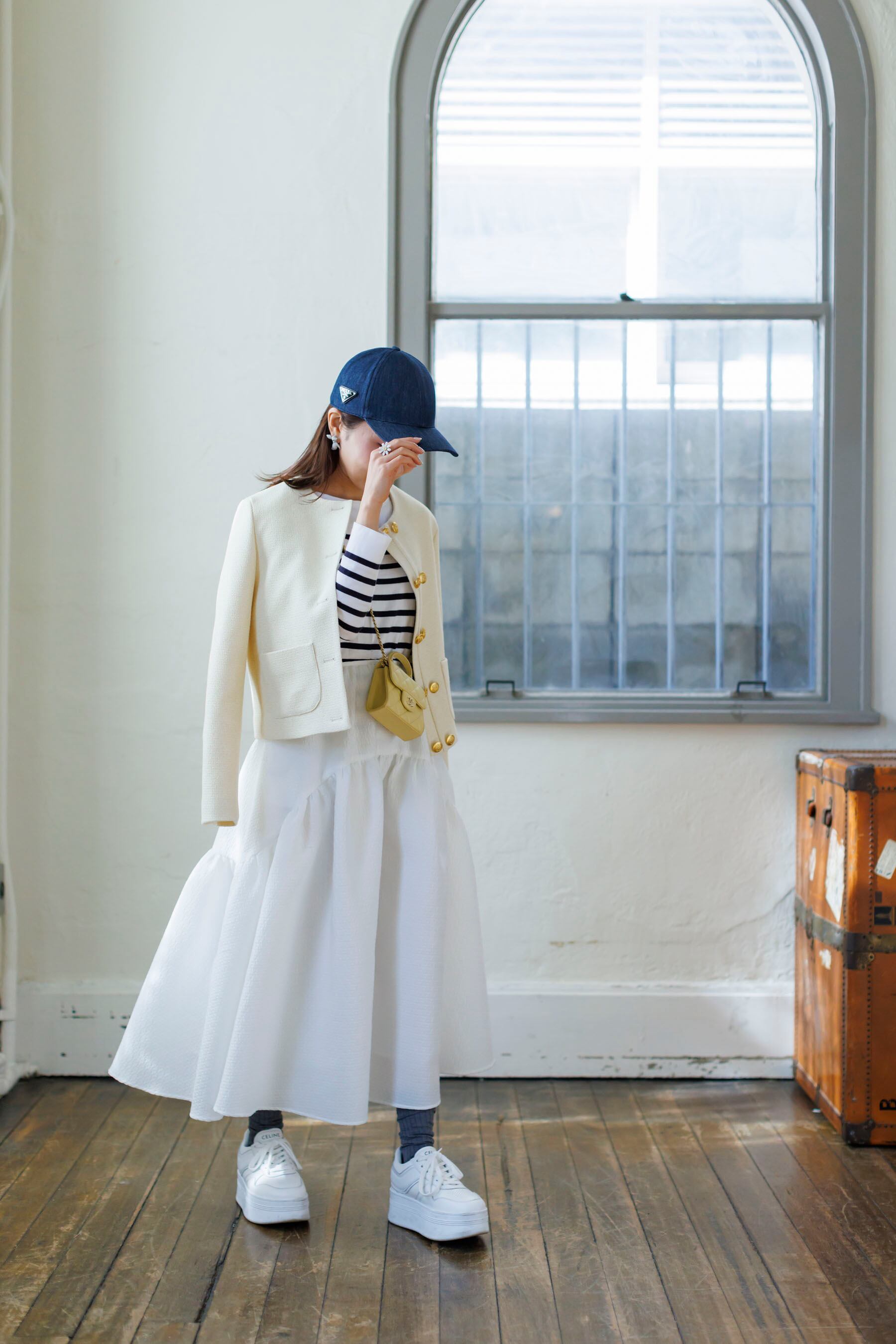 ブルレアJacquard skirtホワイト38