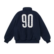 【暖かさUP】ストライプスタンドカラー 中綿ジャケット T1964