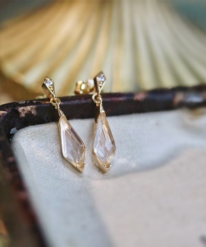 クリスタルロングピアスorショートピアス【e-70141】