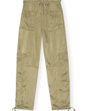【GANNI】WASHED SATIN PANTS