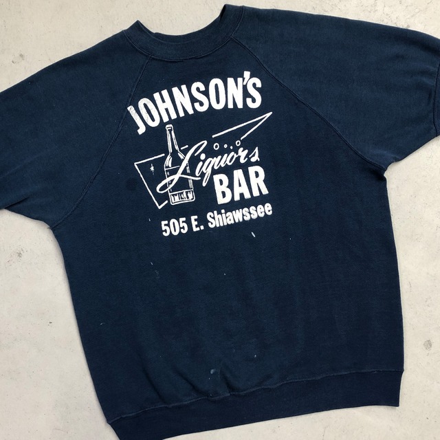 1970s RAGLAN S/S SWEAT SHIRT "NAVY"