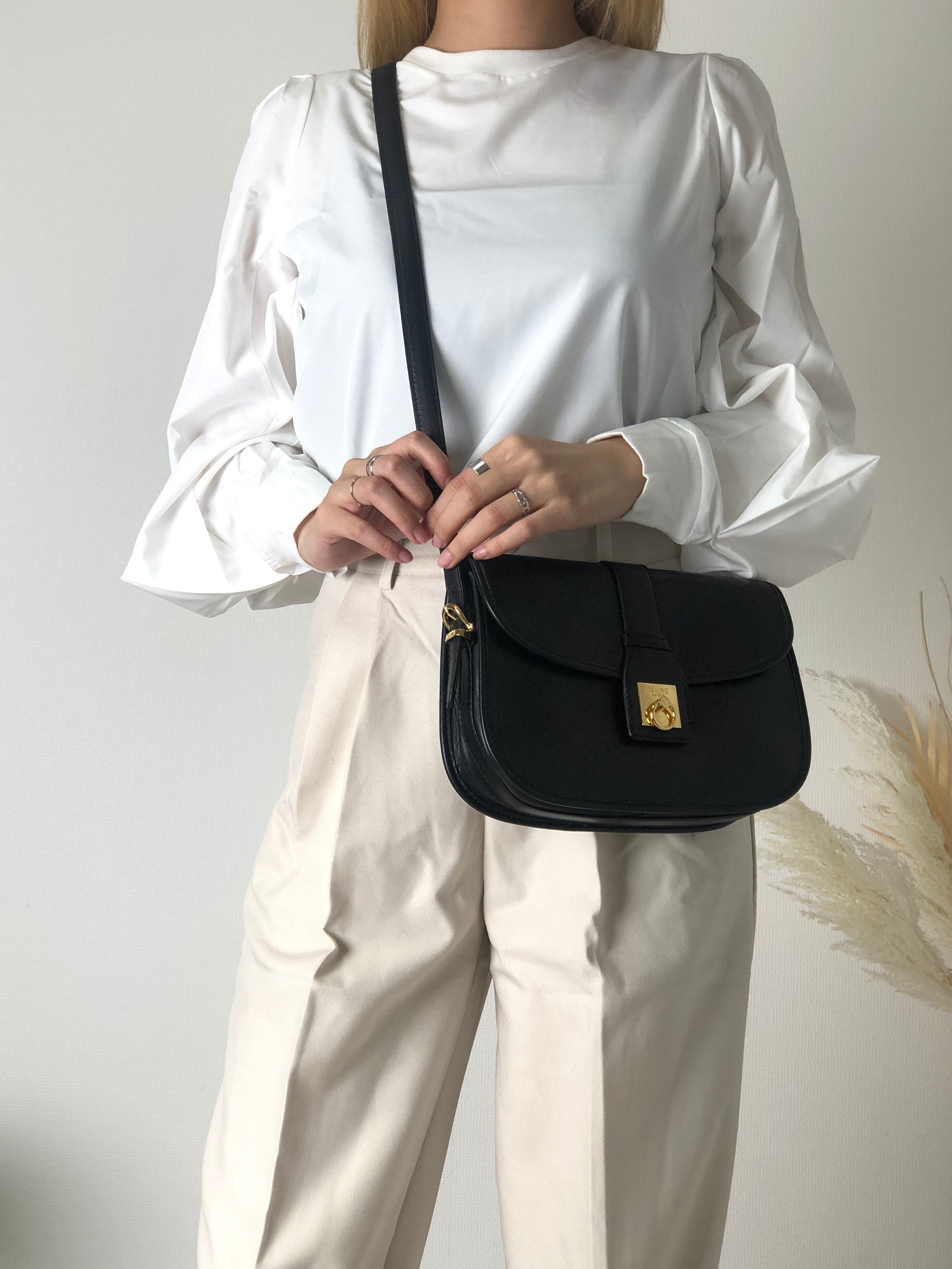 日本直送 名牌中古包 】CELINE セリーヌ ガンチーニ レザー ラウンド