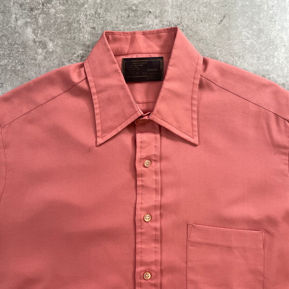 70年代 sears Golden Comfort シアーズ ポリエステル半袖シャツ メンズ