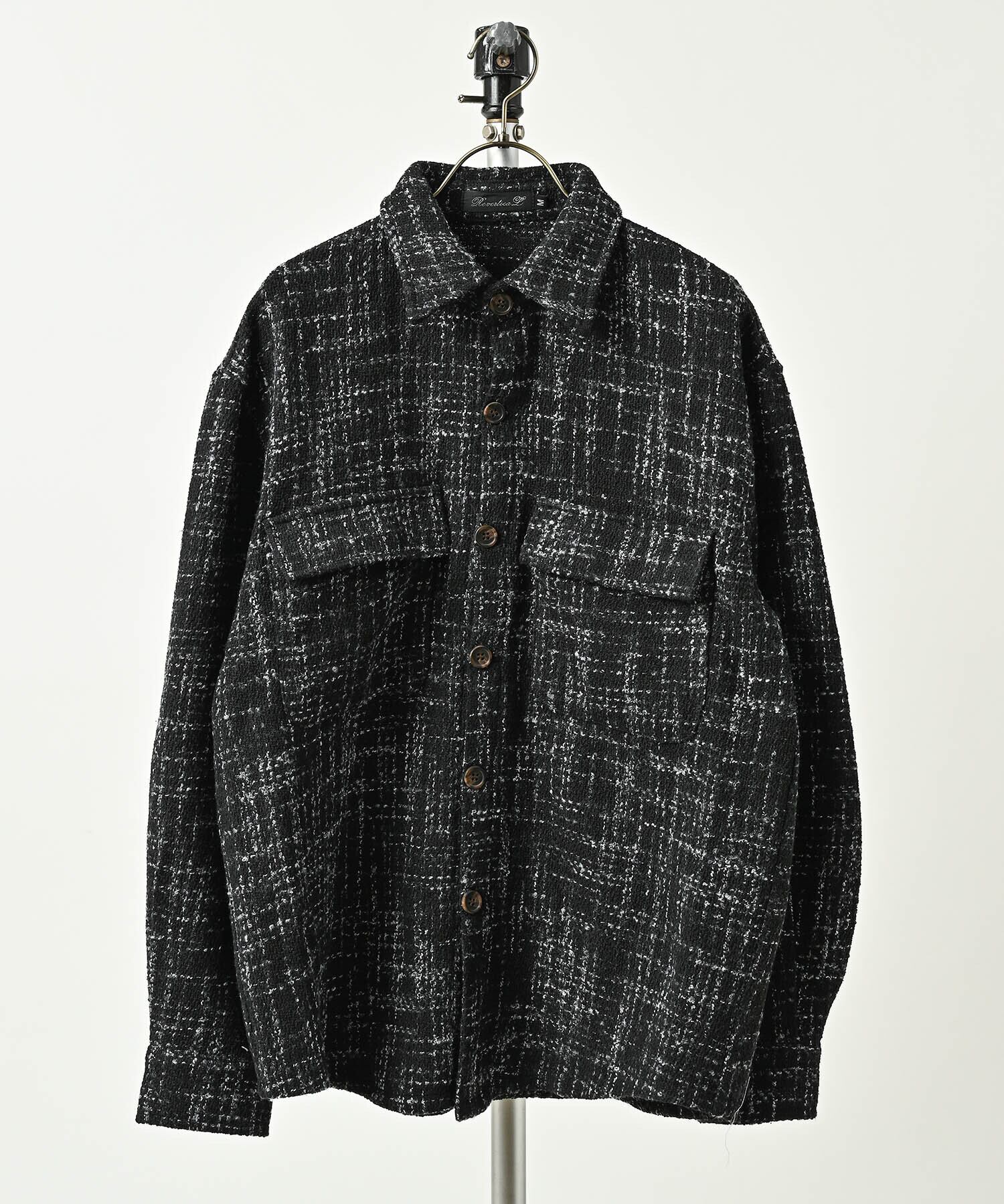 Revertical Tweed shirt (BLK) RV9179