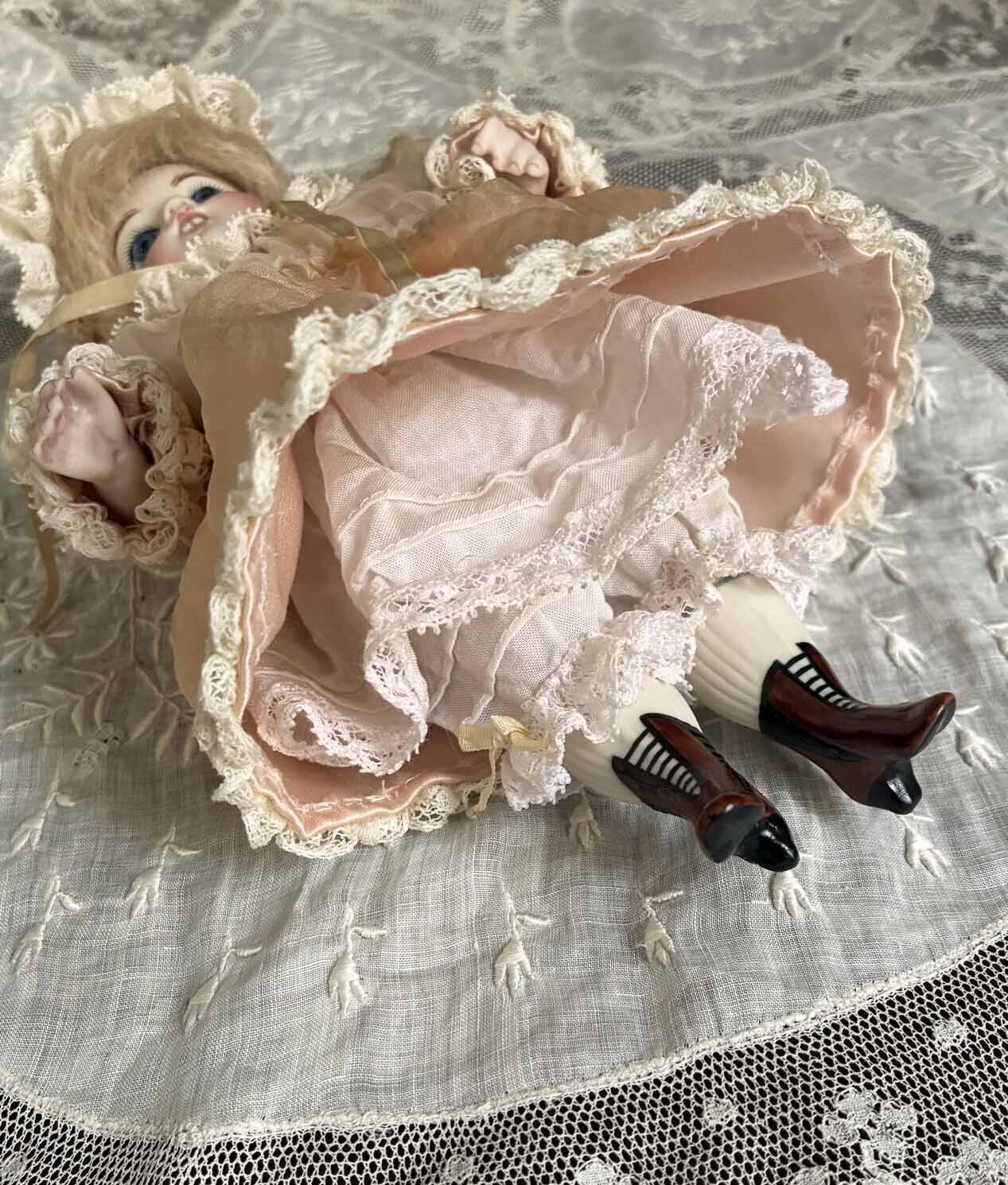 完成ドール】ケストナー・レスラー/オールビスク/19cm/ピンクドレス/円