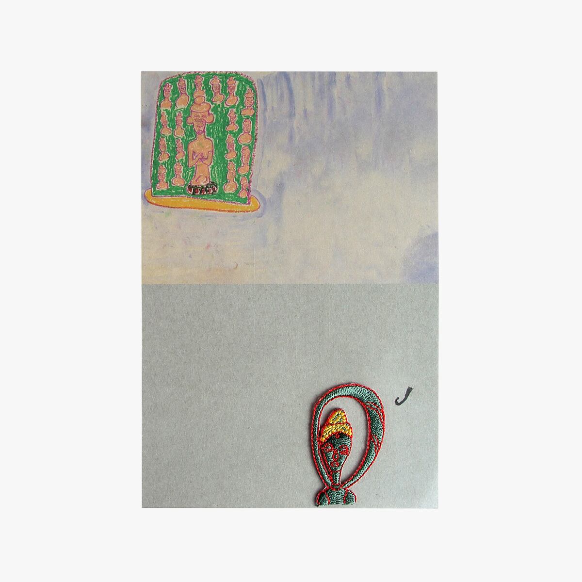 ワッペンはがき「仏像」小笹逸男