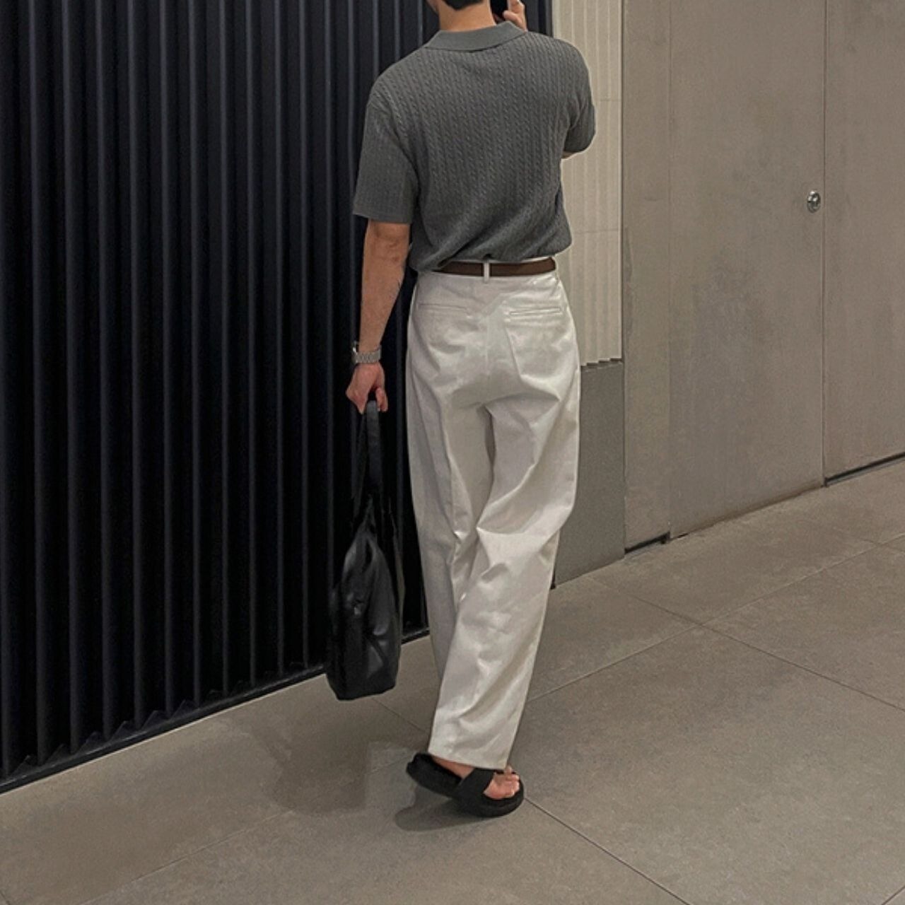 ケーブルニットポロシャツ　MT0080460