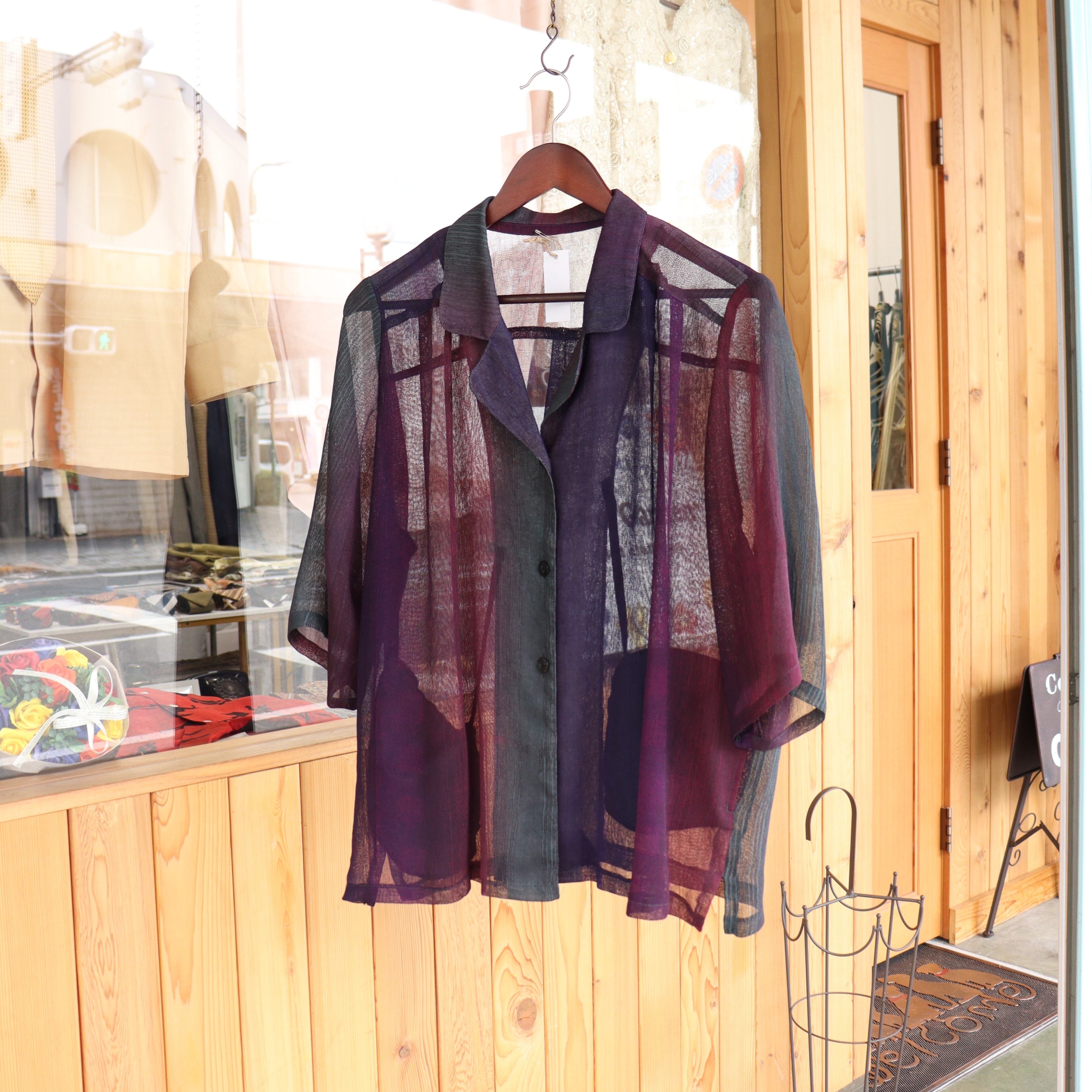 vintage retro sheer shirt