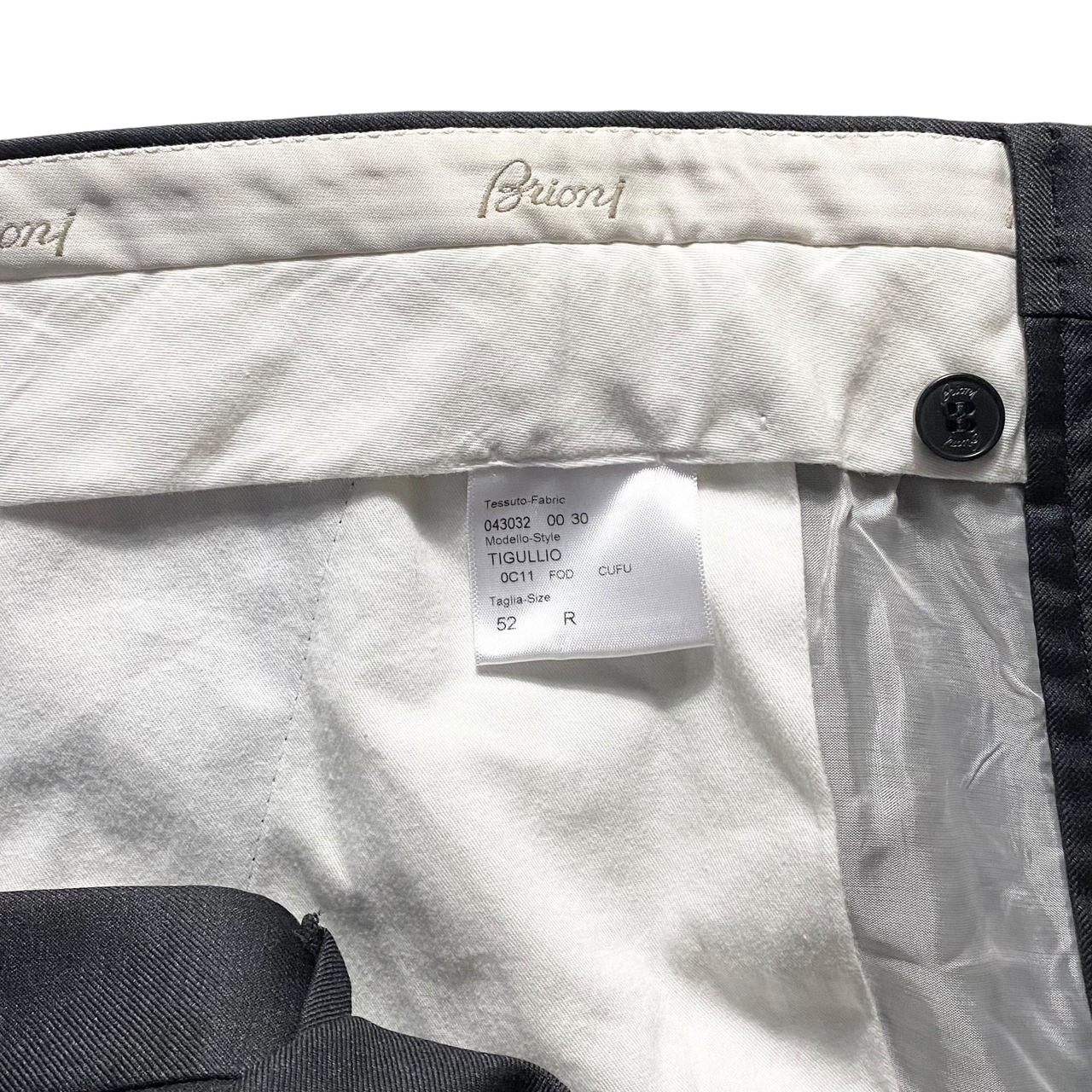 BRIONI charcoal gray slacks