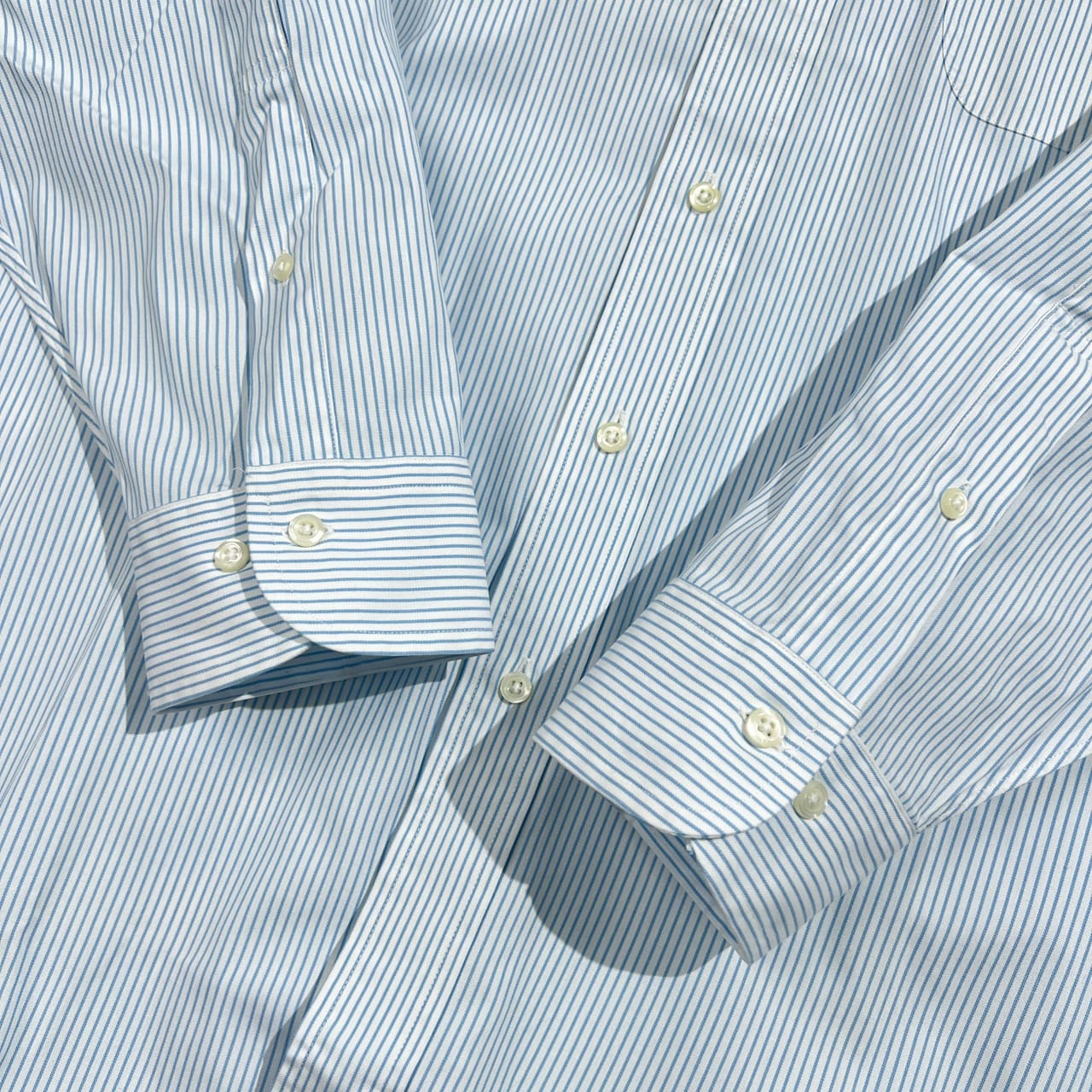 Brooks Brothers ブルックスブラザーズ ストライプ BD ボタンダウン 長袖 ワイシャツ ドレスシャツ サイズ 16 1/2-32/33 /ブルー系 メンズ トラッド