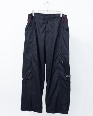 "NIKE" design cargo pocket baggy nylon trousers