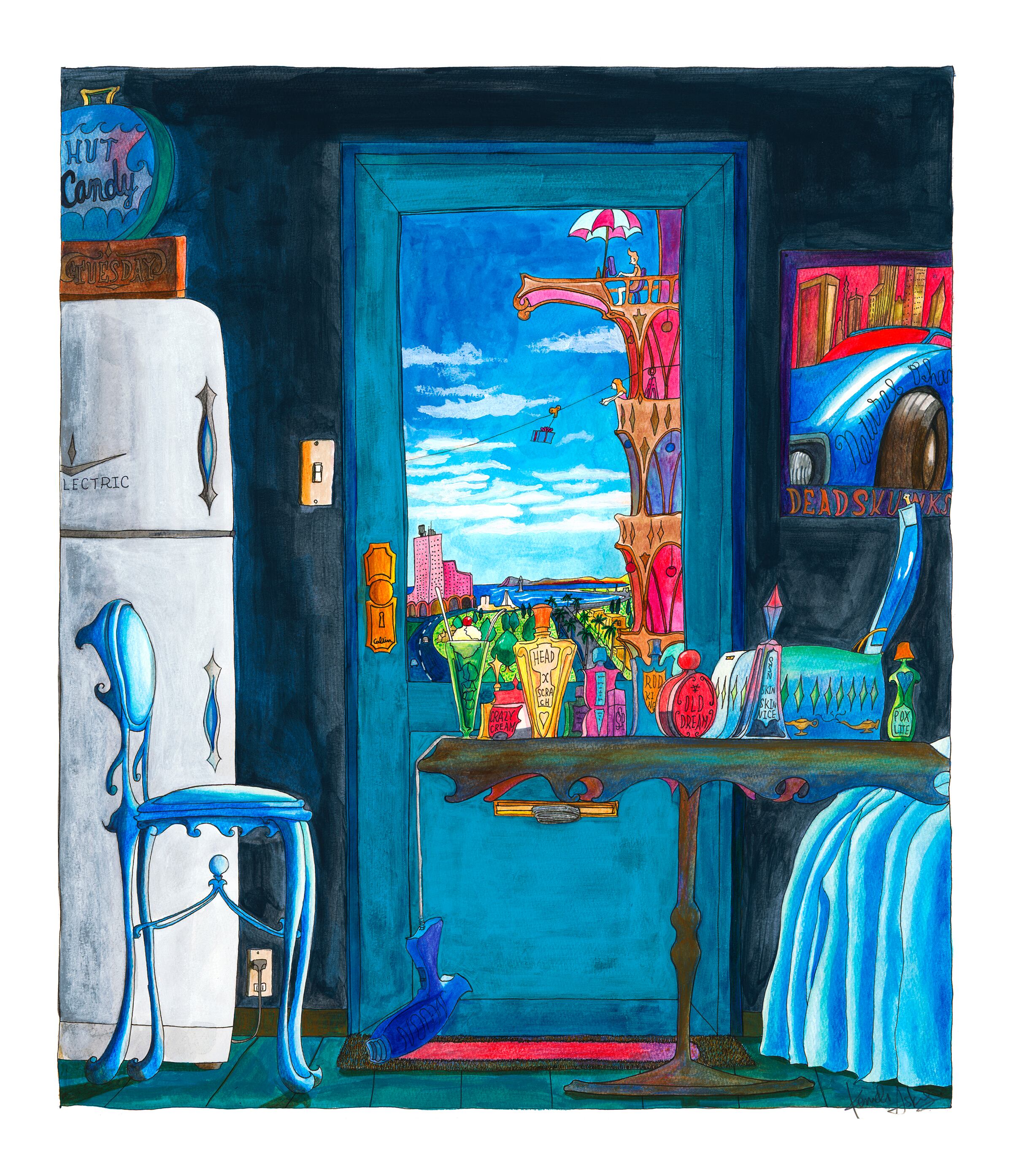激レア　浅井健一 額入りイラスト　④ Kenichi Asai / Giclee print No.04 | Yosuke Fujiki Van Gogh