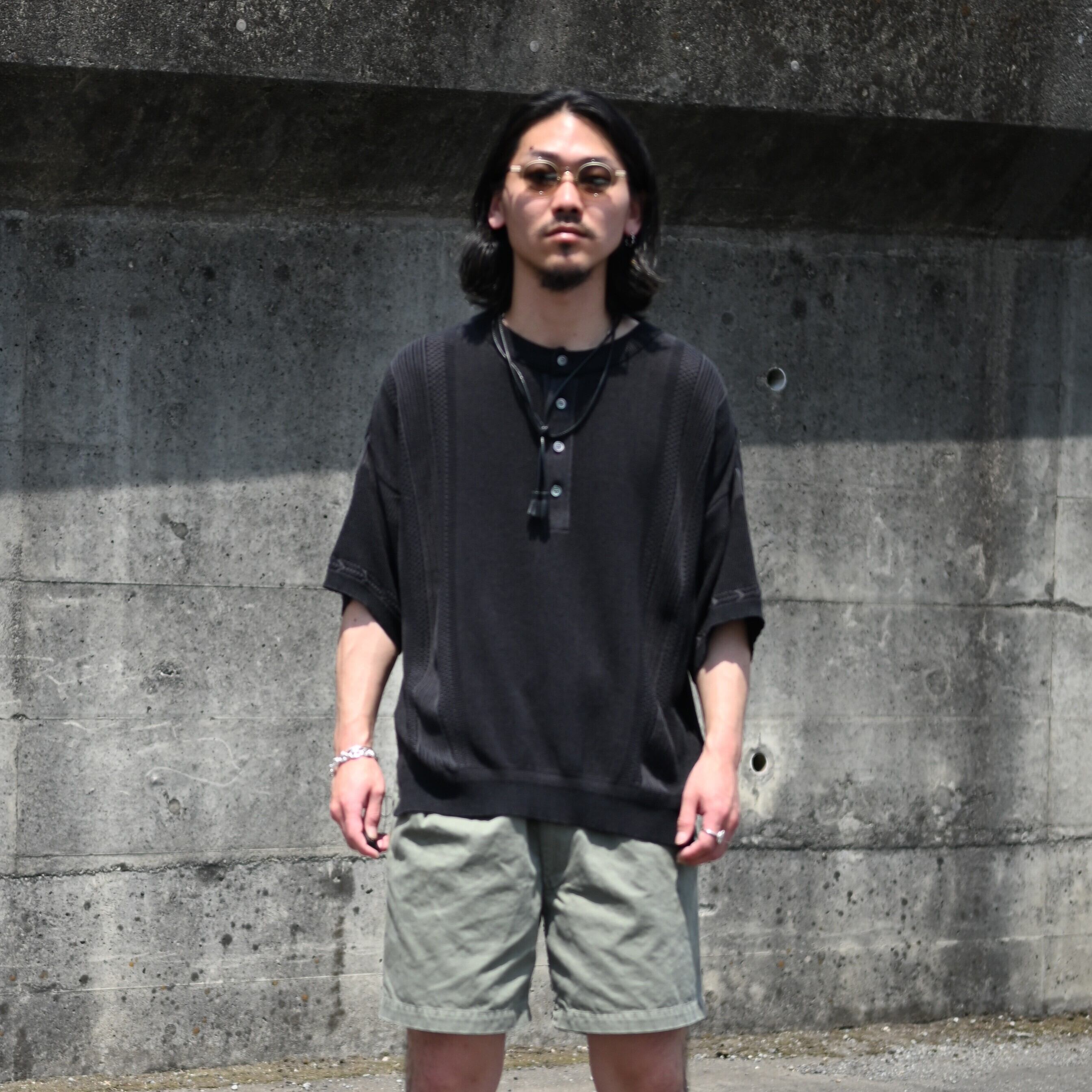 YASHIKI / Ryokufu Henley Knit | GANKO