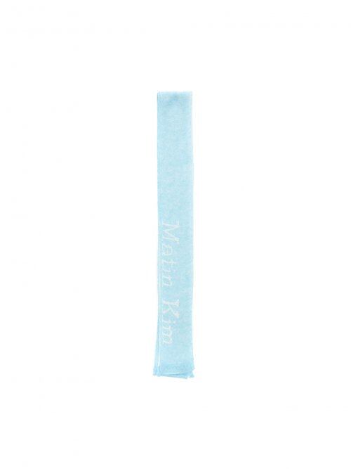 【MATIN KIM】 TWO TONE LETTERING MUFFLER MATIN KIM] TWO TONE LETTERING MUFFLER IN SKY | もごつ