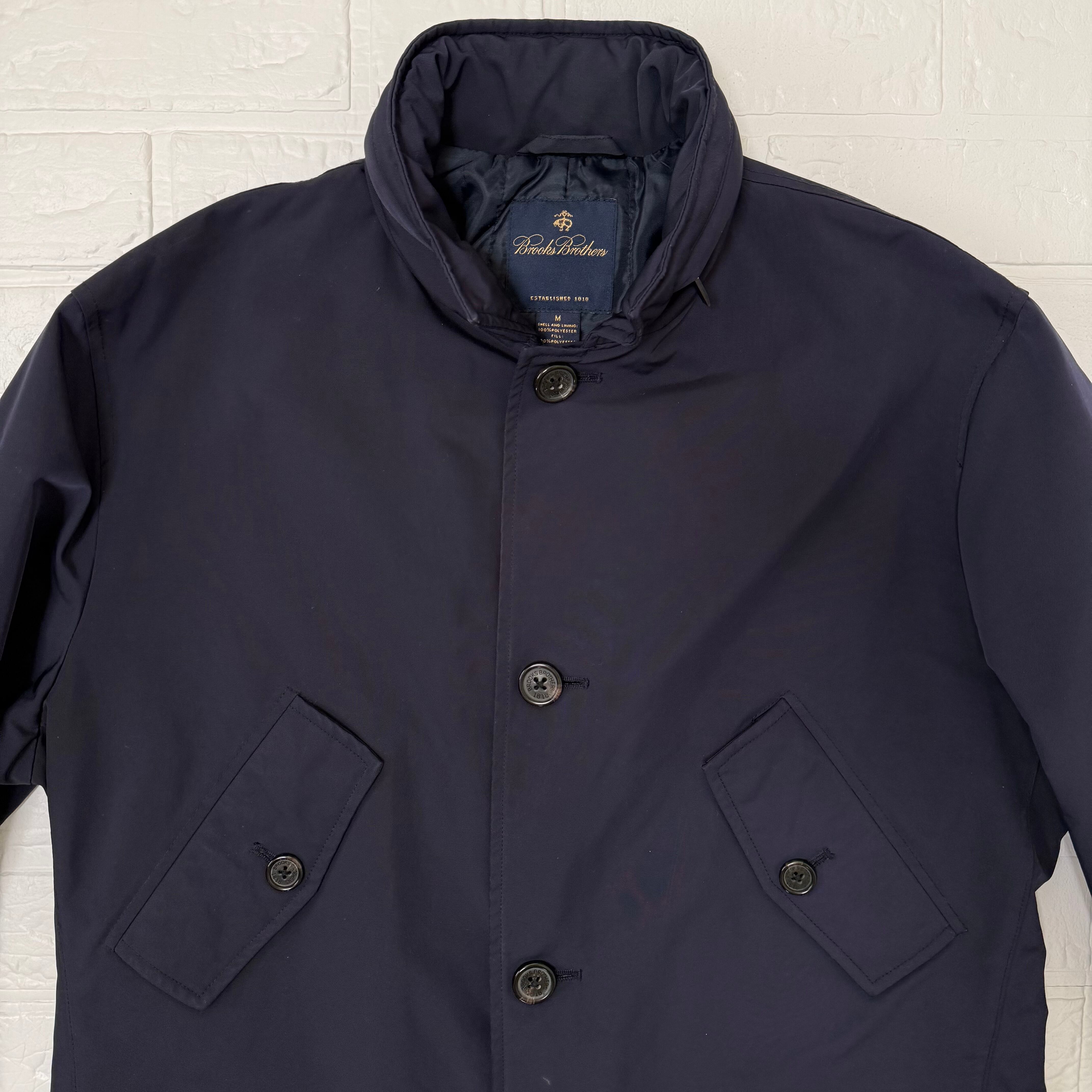 Brooks Brothers 中綿入り 4ポケット スタンドカラーコート ネイビー