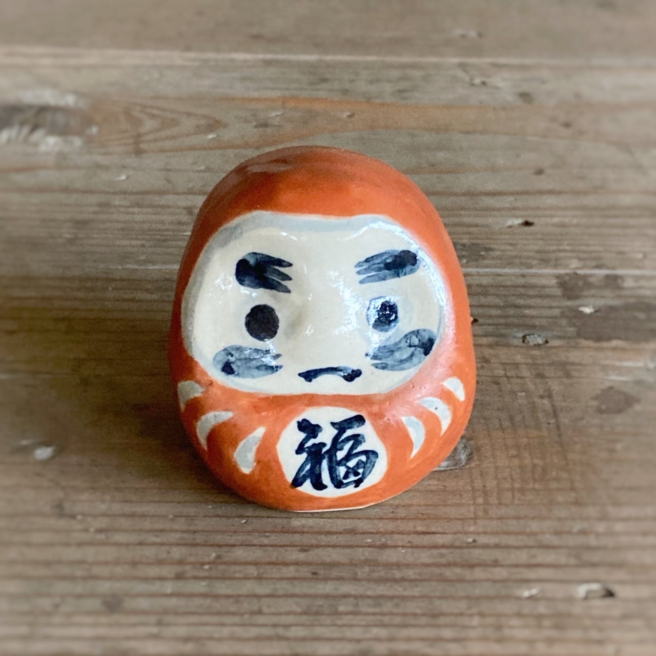 だるま　(染付・上絵)