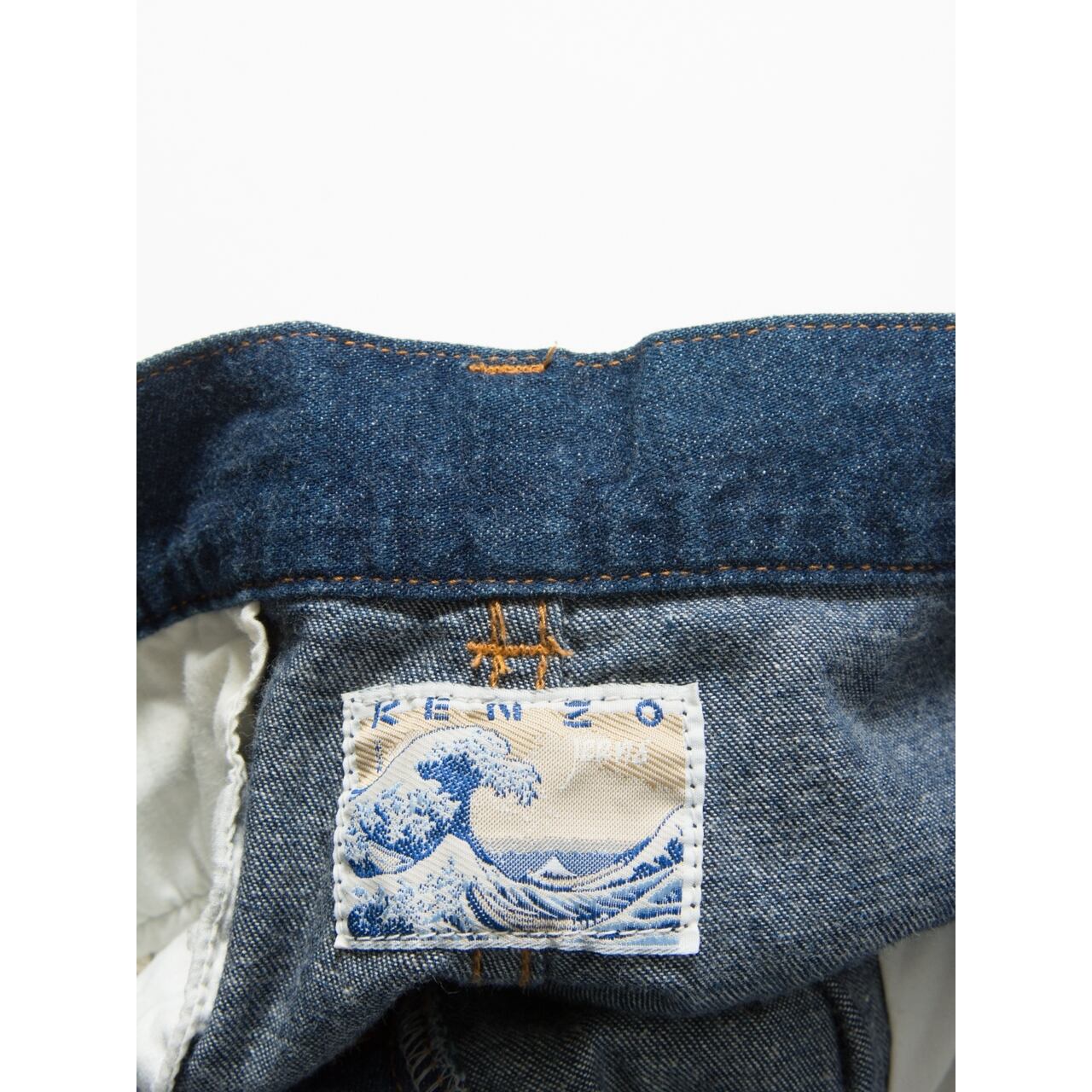 【KENZO jeans】90's tuck gather chambray denim pants（ケンゾージーンズ タックギャザーワイドデニムパンツ）2d