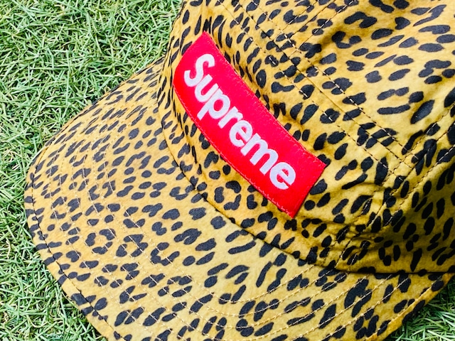 Supreme × BARBOUR 20SS WAXED COTTON CAMP CAP LEOPARD 50KA2440