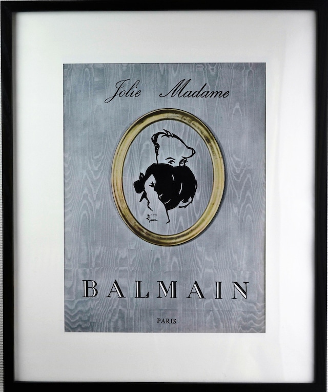 BALMAIN-バルマン-parfum Jollie Madame モノトーンポスター