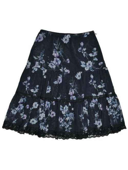 DoReMi Unique Series – Purple Floral Tiered Skirt