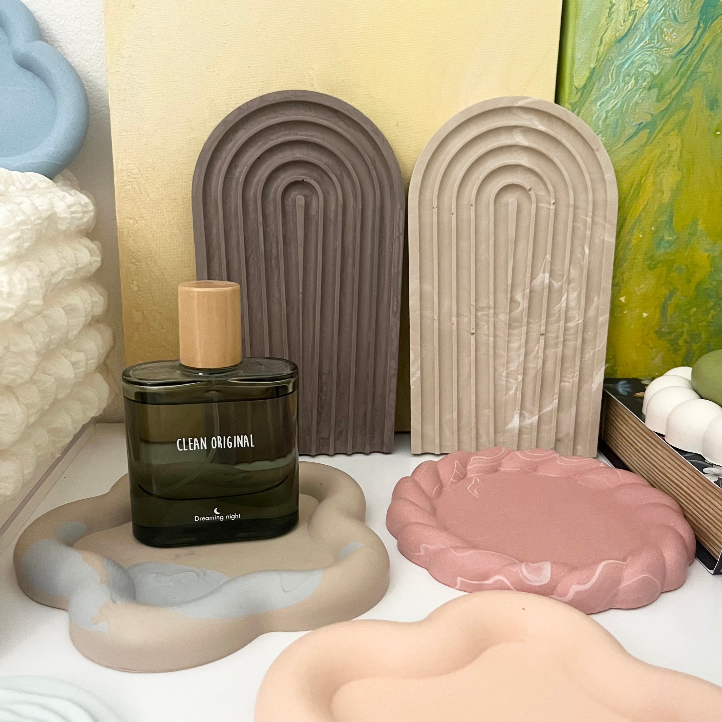 mulch tray【beige×white】ジェスモナイト Jesmonite | Pay ID