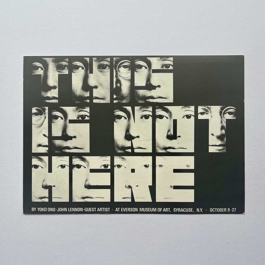 【オリジナルポストカード・エフェメラ】オノ・ヨーコ Ono, Yoko : This Is Not Here 1971　2003  [310195166]