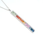 マルチカラー サファイア ネックレス K18 / 2.500ct / DA 0.600ct