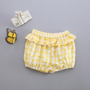 【即納】ギンガムフリルショートパンツ　90cm  FR251