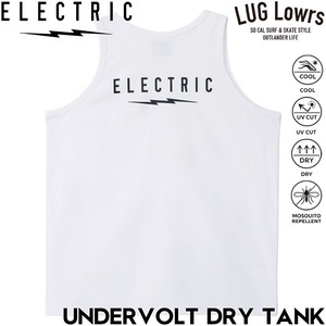 ELECTRIC エレクトリック タンクトップ メンズ ドライタンクトップ ノースリーブTシャツ UVカット 吸水速乾 接触冷感 防蚊加工 UNDERVOLT DRY TANK WHITE E26ST39 26SS 日本代理店正規品