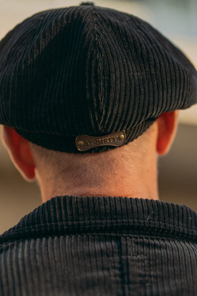 アットダーティー　囚人キャスケット AT-DIRTY】 “WORKERS CASQUETTE CORDUROY” -BLACK (アットダーティー