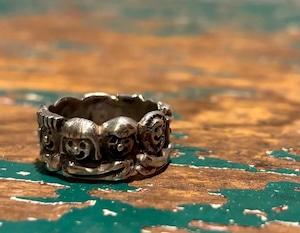 五十嵐ひかる様専用 Old 925 silver smile face motif ring