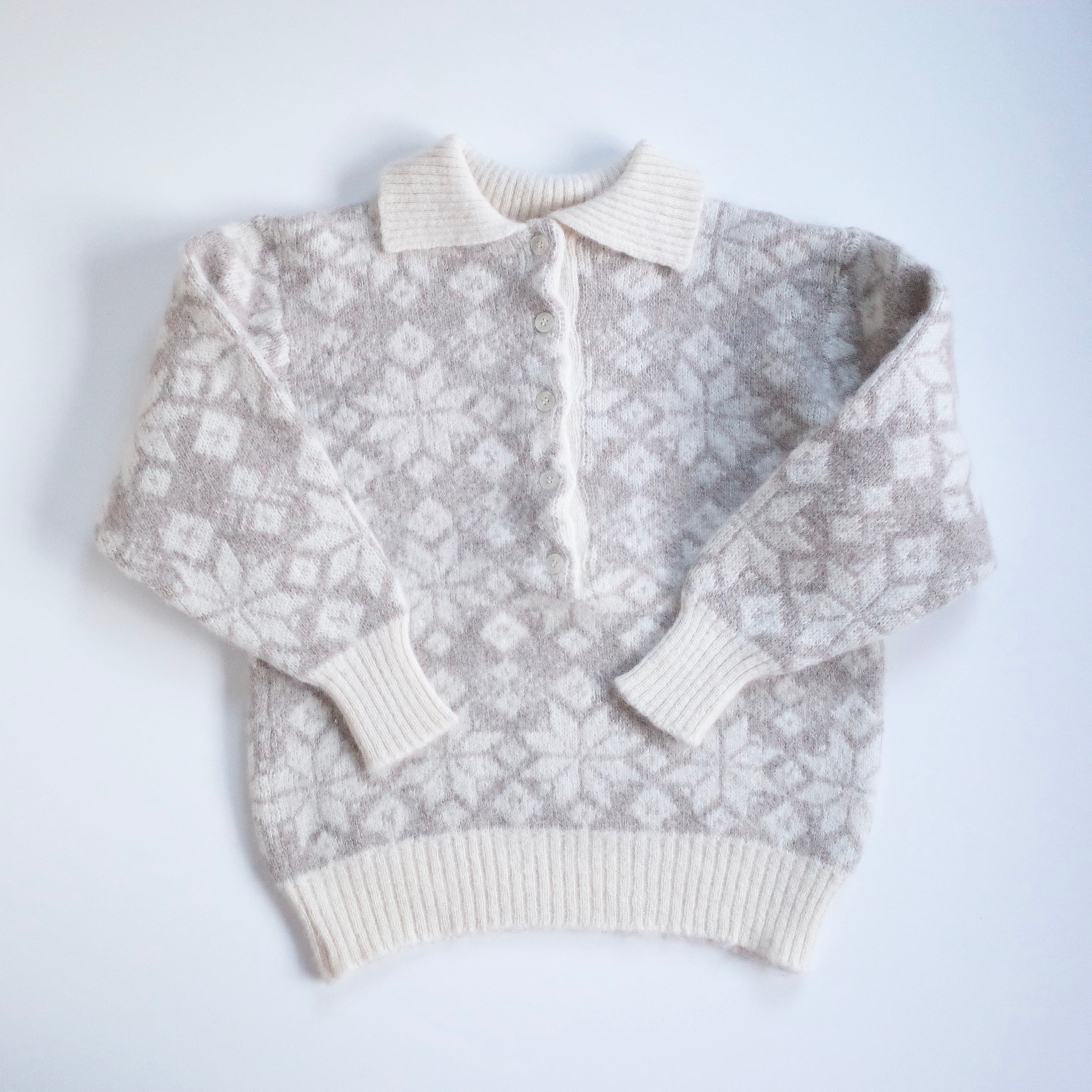 Iceland nordic collared sweater