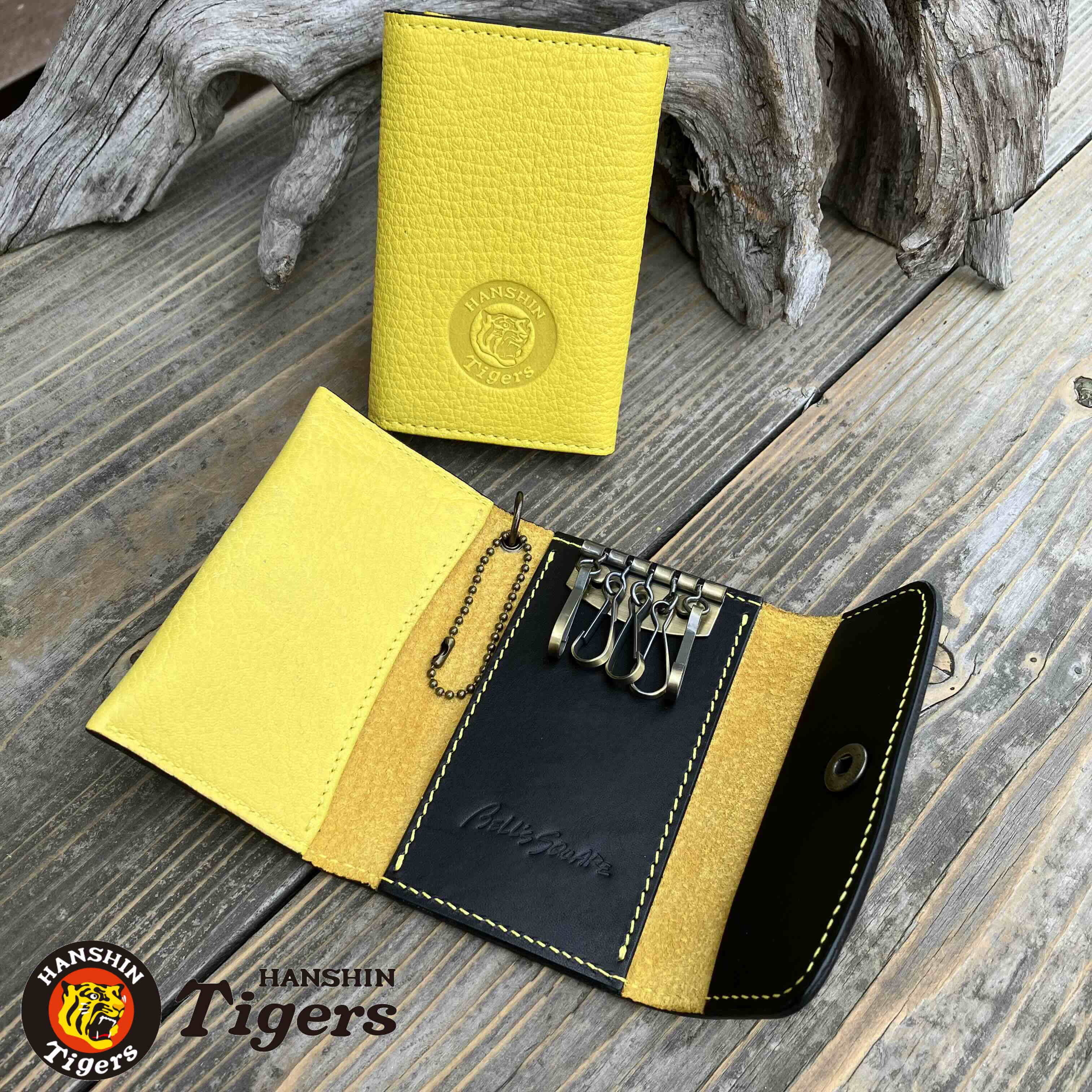 阪神タイガース×兵庫ジビエレザー】兵庫県産鹿革5連キーケース
