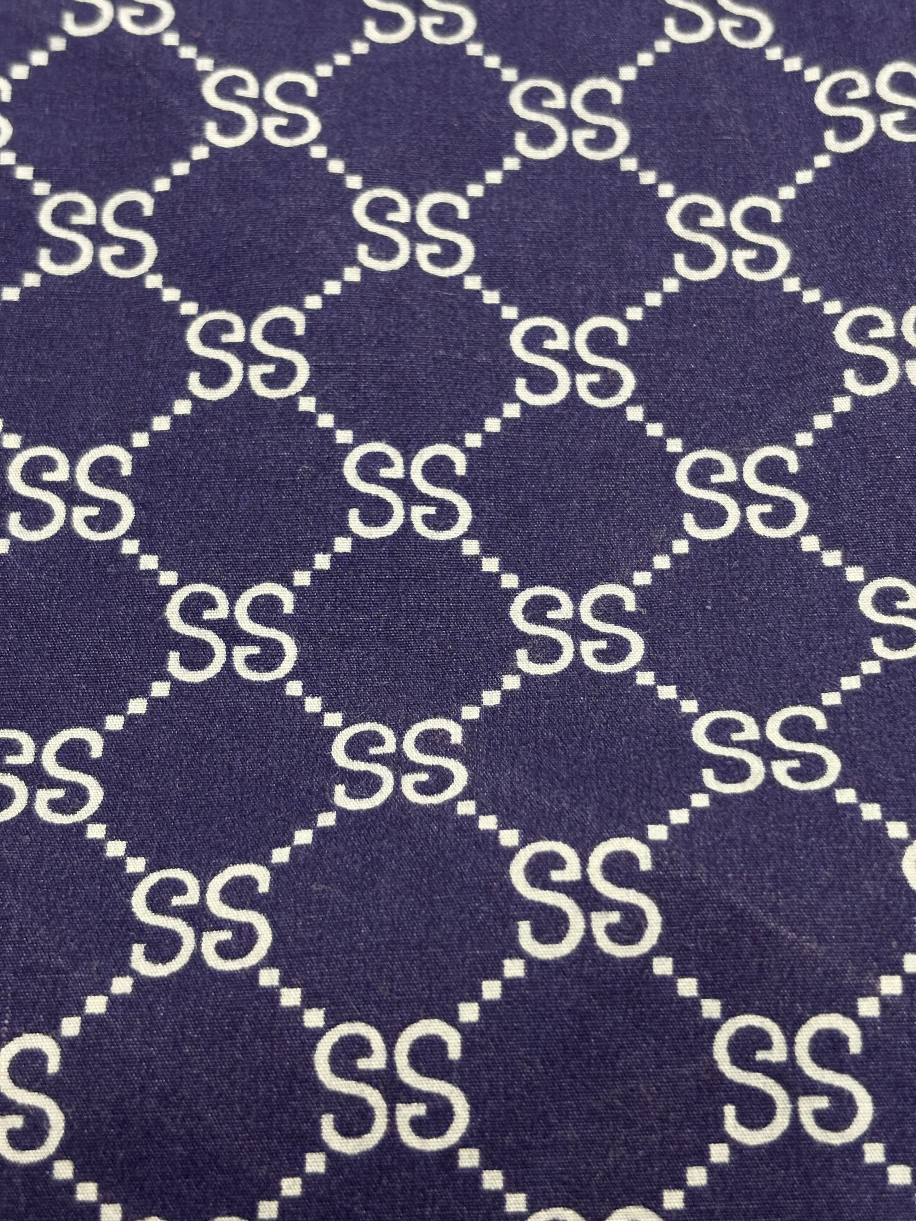 90～00s OLD STUSSY/Monogram print Bandana/USA製/モノグラム柄