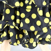 フラメンコ 衣装 トップス ワンピース ファルダ スカート ツーピース セットアップ ブラック系 イエロー系 プリマブティック prima boutique 黒 黄色 ボランテ フリル 水玉 ドット ダンス パーティ 発表会 フェスティバル 衣装 ステージ用 おしゃれ フェミニン レディース