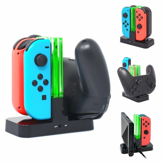  Nintendo Switch充電スタンド ジョイコン プロコン対応 任天堂スイッチ Joy-con procon USB 充電ドック 充電器