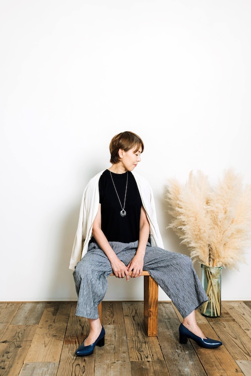 高島ちぢみ ワイドパンツ　※受注制作 画像