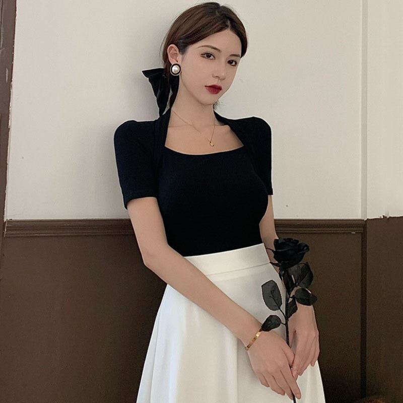 サマースタイルスリム薄手Tシャツ スカート レディース 夏物 YY-ファッション91813402005